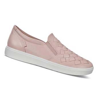 Ecco Soft 7 Woven Joggesko Dame Rosa | NO 249BEX